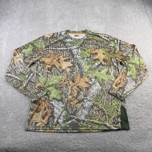Under Armour Shirt Mens Large Green Brown Mossy Oak Camo Performance Base Layer